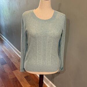 NWT White House Black Market Light Blue Crew Neck Sweater